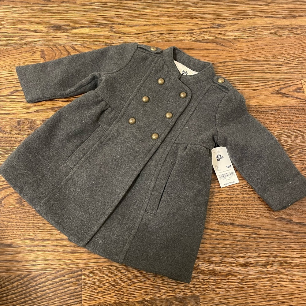 NEW Grey Baby B'gosh Pea Coat 12M